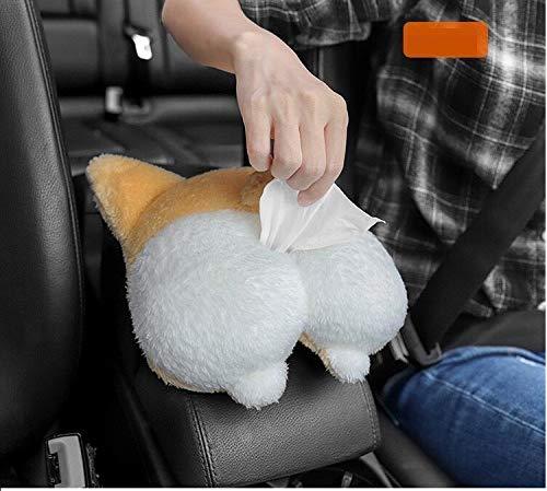 Tissue Box Cover Soft Adorable Corgi Butt Shaped Creative Storage Bag Hanging Pouch Tissue Box Wrapper For Car Home 52.00 AED